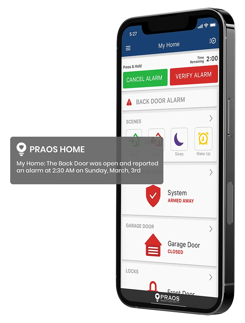 Praos Alarm Monitoring Notification